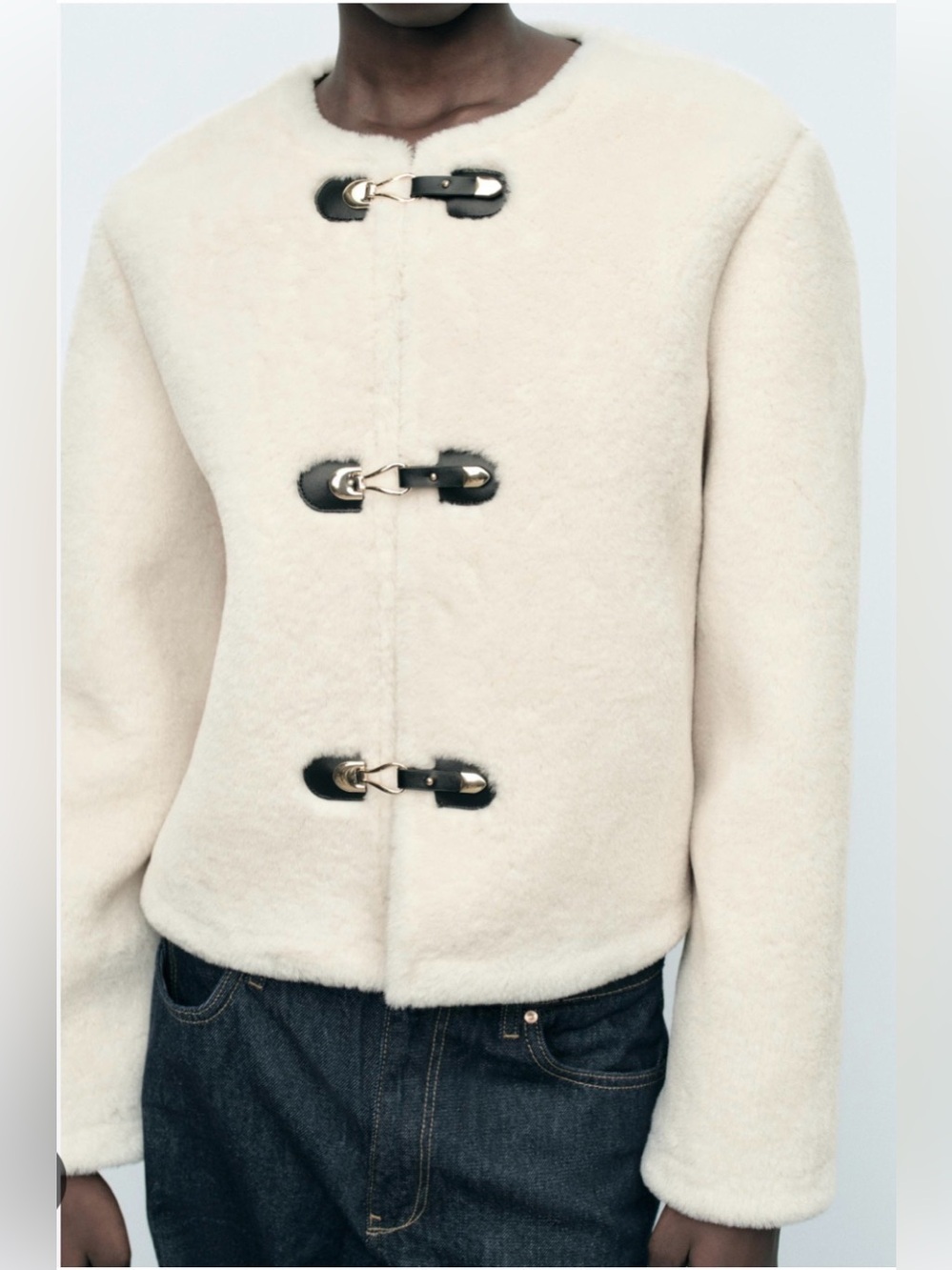 NWT Jason Wu Faux Fur Shearling Jacket Blazer Size M